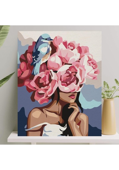 Lexroo Sayılarla Boyama Tuval Seti Fırça Boya Dahil Çıtalı 40x50 Cm - Manolya