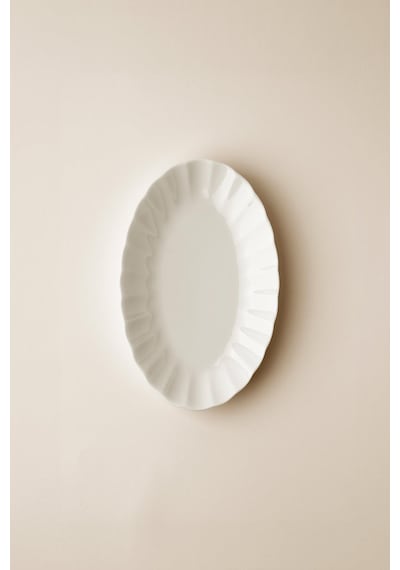 Perla Porselen Kayık Tabak 21 Cm Ekru