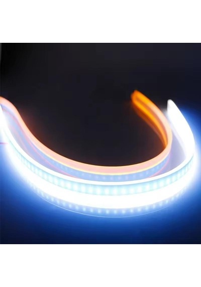 Far Üstü Sinyal Pixel Kayan Led 60 Cm Çift Beyaz+sarı