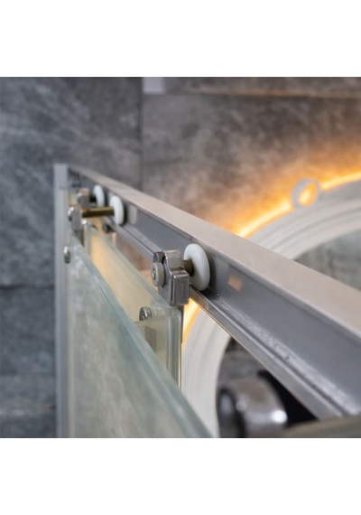 Ayrıntıshop Bir Sabit İki Çalışır Duşakabin Metal Tekerlek 1 Adet Krom