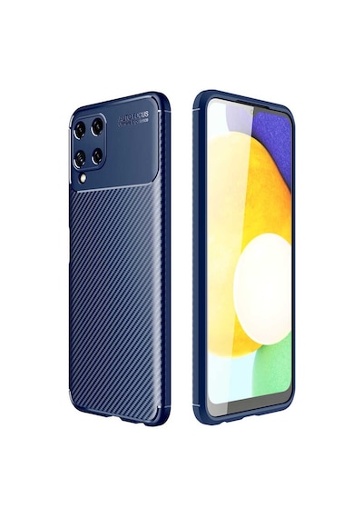 Samsung Galaxy Uyumlu A22 4G Kılıf Negro Karbon Dizayn Kamera Korumalı S