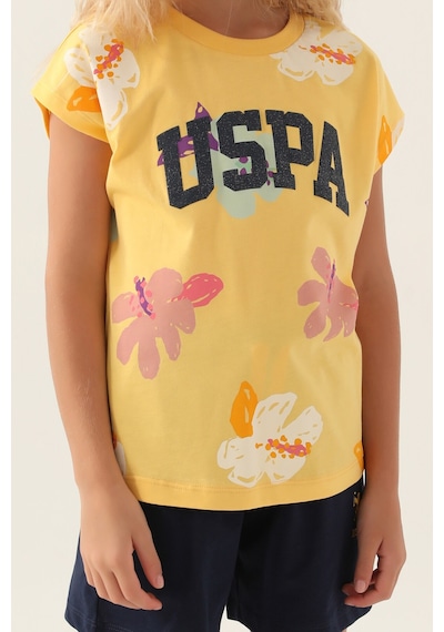 U.S. Polo Assn. Kız Çocuk Sarı Şort Takım Us1843-c-v1 Sarı