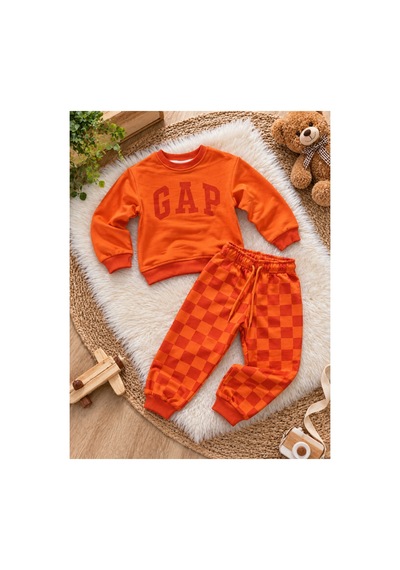 Uğur Bebe 3 İplik Şardonsuz Unisex Çocuk Turuncu Ekose Eşofman Takımı Sweatshirt, Rahat Kesim Jogger Alt, Şık Günlük Spor Kombin Turuncu Turuncu Uğur Bebe 3 İplik Şardonsuz Unisex Çocuk Turuncu Ekose Eşofman Takımı Sweatshirt, Rahat Kesim Jogger Alt, Şık Günlük Spor Kombin Turuncu Turuncu