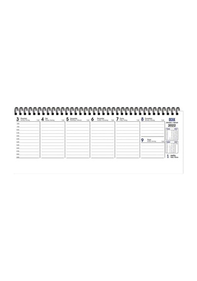 Keskin Color 2022 Haftalık Spiralli Masa Takvimi, 12x33.5 Cm, Orta Boy, 3 Adet