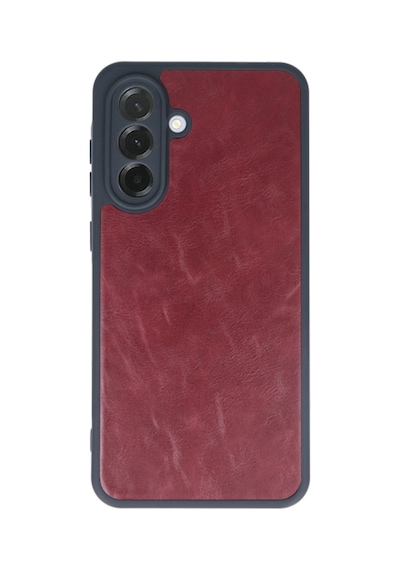 Samsung Galaxy Uyumlu A56 Uyumlu Kılıf Aras Deri Kapak - Bordo