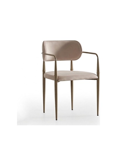 Elegance Kolçaklı Metal Mutfak Sandalyesi Bej