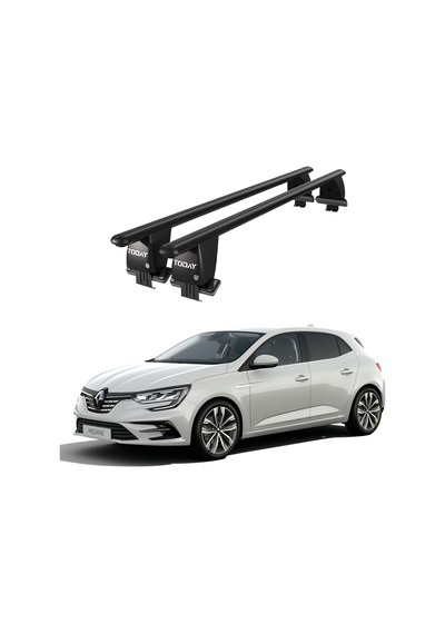 Royal Renault Megane 2016 Ve Sonrası Uyumlu Siyah Kilitli Ara Atkı Port Bagaj Tavan Barı