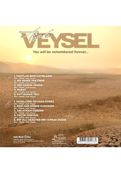 Aşık Veysel You Will Be Remembered Forever... Dostlar Beni Hatırlasın Plak