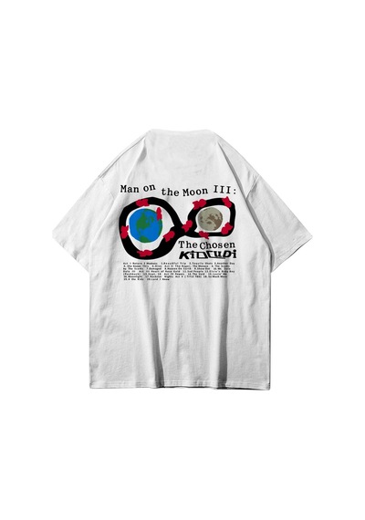 Flood Of Style Unisex Kid Cudi Man Of The Moon 3 Beyaz Tshirt