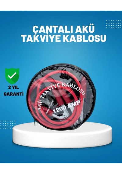 1200 Amper Akü Takviye Kablosu 2 Metre İzoleli Bakır Uçlu Diğer 28790149