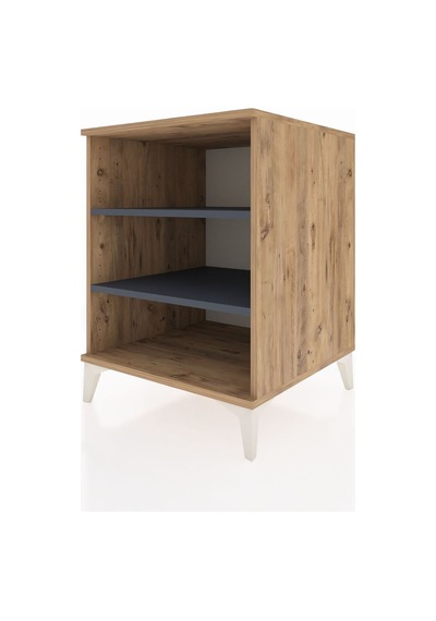 Kronos Komodin 2 Raflı 60x59x80 Çam-antrasit Atlas Çam