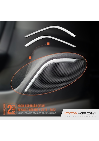 Renault Megane 4 Krom Hoparlör Çıtası 2 Parça 2016 - 2022 Hb-sd