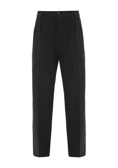Antioch Yüksek Bel Pileli Relaxed Fit Baggy Erkek Pantolon Siyah