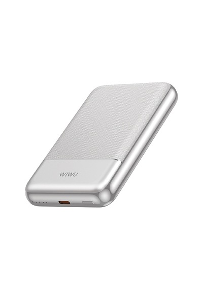 Wiwu Wi-p089 Led Işık Göstergeli Pd 20w Kablosuz Powerbank 10.000mah 15w Gümüş Gümüş