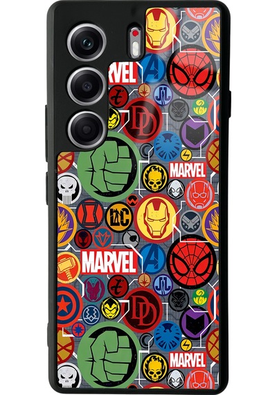 Tecno Camon 40 Pro Uyumlu Marvel Face Tasarımlı Glossy Telefon Kılıfı Çok Renkli