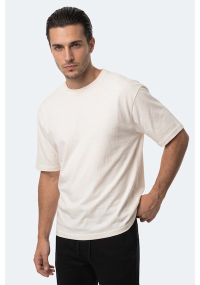 Slazenger Kodex Erkek Oversıze Ekru Tişört