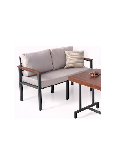 Neokas Bahce Mobilyası, Modern Balkon Mobilyası, Kafe Oturma Takımı, Teras Koltugu, 1 İkili Koltuk Gri Neokas Bahce Mobilyası, Modern Balkon Mobilyası, Kafe Oturma Takımı, Teras Koltugu, 1 İkili Koltuk Gri
