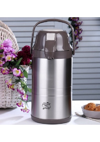 Cooker 3.5 Lt Pompalı Çelik Termos Çay Termosu Su Termosu