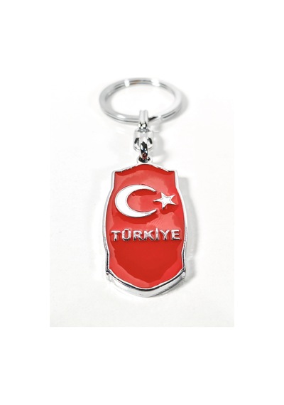 Kırmızı Ay Yıldız Ve Türkiye Yazılı Metal Anahtarlık Milli Sembollerin Şık Yorumu Çok Renkli