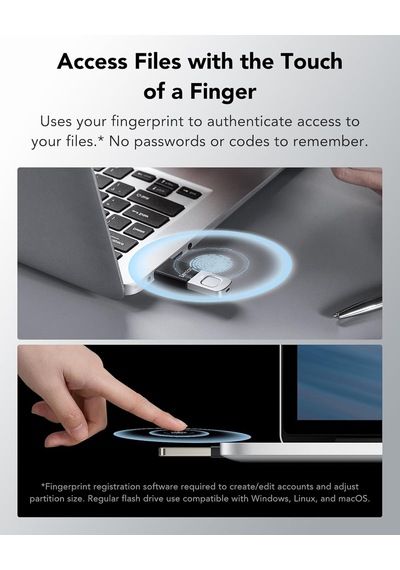 Lexar Jumpdrive Fingerprint F35 Pro 128 Gb Usb 3.0 Flash Sürücü,