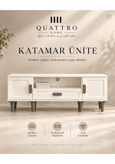 Katamar Tv Ünitesi Beyaz