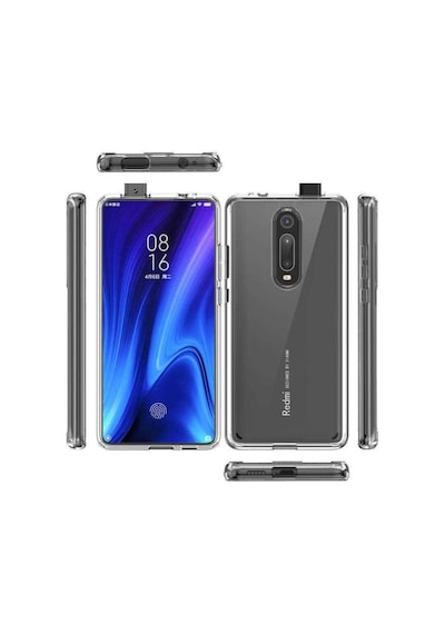 Xiaomi Mi 9t / Mi 9t Pro Kılıf Coss Crystal Clear Kenarı Silikon Arkası Sert Şeffaf Kapak Col33772-renksiz