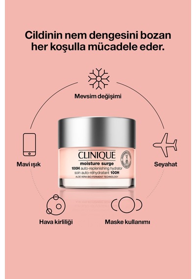 Aloe Vera İçerikli Moisture Surge 100 Saat Etkili Nemlendirici Ve Ferahlatıcı Yüz Kremi 75 Ml