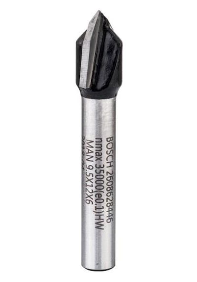 Bosch 6mm Şaftlı V Oluk Freze Ucu 6 9,5 2608628446