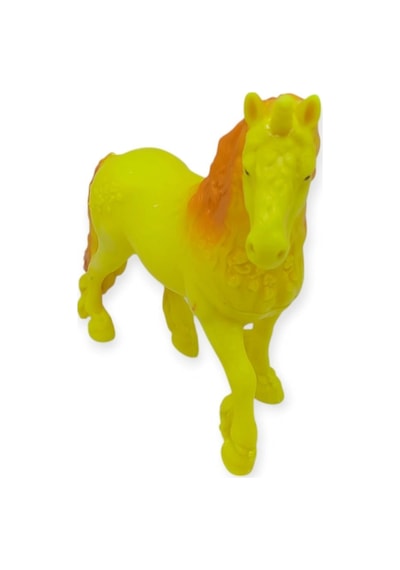Çiftlik Hayvanları Serisi - Efsanevi Unicorn 12 Cm - Sarı - Turuncu Lisinya