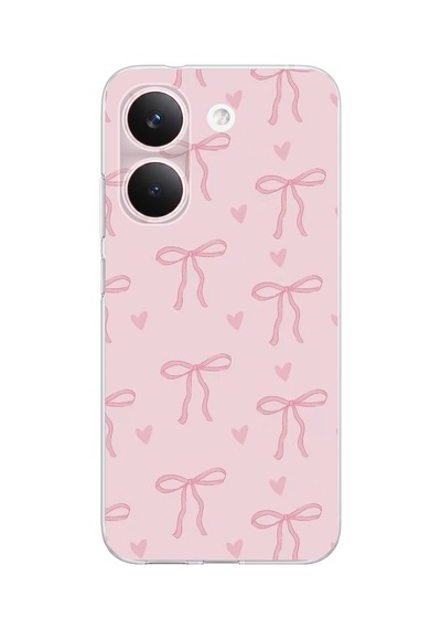 Poco X8 Pro Uyumlu Pembe Kalpli Fiyonklar Baskılı Silikon Kılıf Renkli