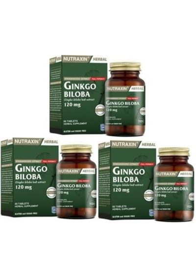 Ginkgo Biloba 120 Mg 60 Tablet X 3 Adet