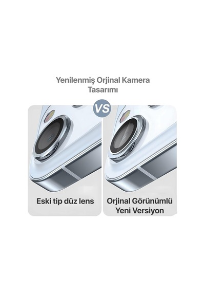 İphone 15-15 Plus İle Uyumlu Safir Kamera Lens Koruyucu Kolay Kurulum Kitli Çizilmez Safir Cam Ve Titanyum Alaşım Çerçeve Mavi, Safir Cam