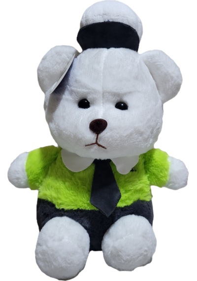 Kostümlü Peluş Ayıcık 35 Cm Beyaz
