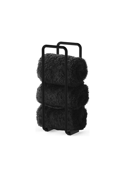 Havluluk, Dikey, Tezgah Üstü, 9xh27x9cm - Mat Siyah Mat Siyah