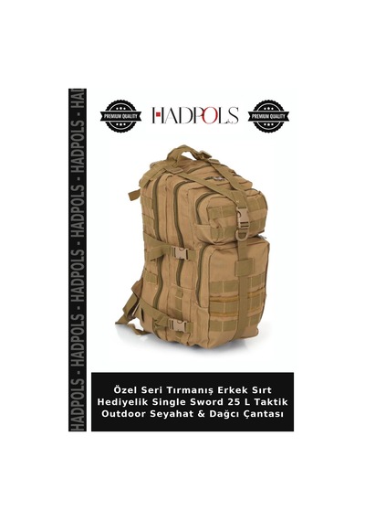 Hadpols Özel Seri Tırmanış Erkek Sırt Hediyelik Single Sword 25 L Taktik Outdoor Seyahat & Dağcı Çantası Çok renkli