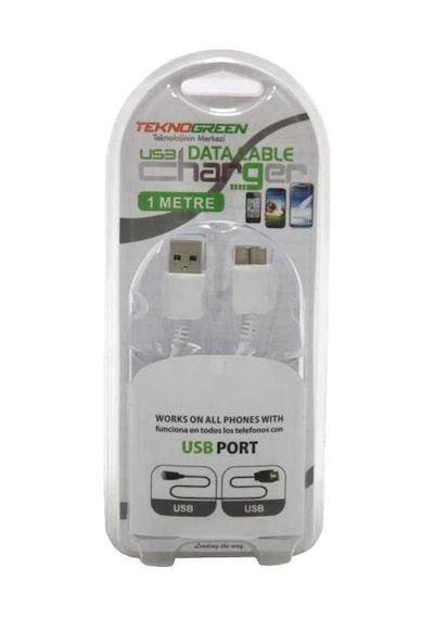 Teknogreen Tku-S02 1M. Samsung Uyumlu Note3-S5 USB Kabl