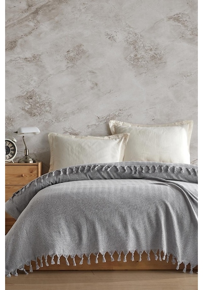 Viaden Berlino Çift Kişilik Pike 200 x 230 CM Açık Gri