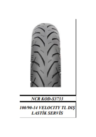 Dış 100 90 14 Velocity Servis Tubeless