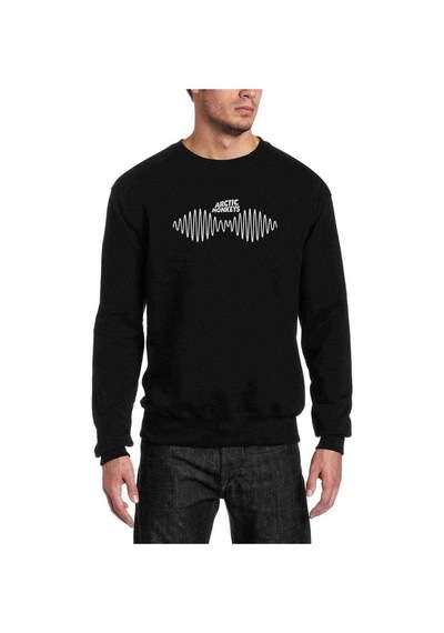 Arctic Monkeys Baskılı Siyah Erkek Örme Sweatshirt (528925604)