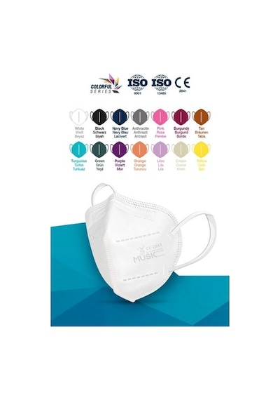 Musk Ffp2/N95 Maske Mix Renk 30 Adet