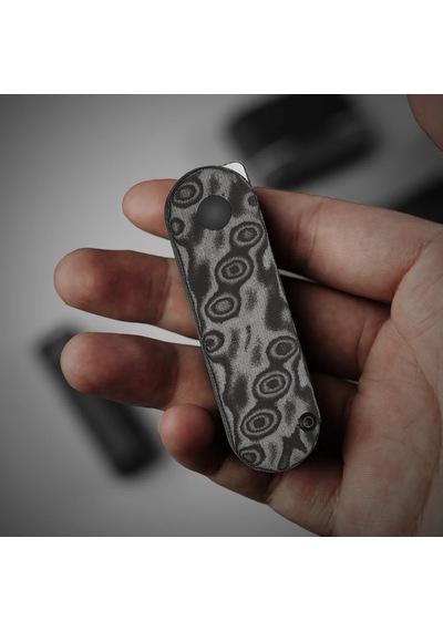Kizer Mini Bay 14c28n Vortex Pattern Micarta Kizerv 2583a6 Kamp Çakısı Altın - Kahverengi