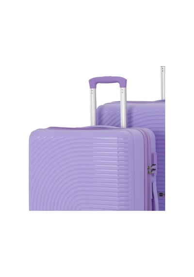 Mçs Bavul Büyük Ve Orta 2li Set Kırılmaz Silikon Valiz V374 Lila Lila