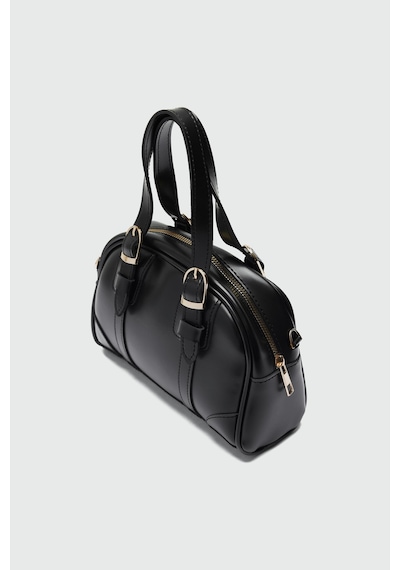 Shule Bags Peggy Oval Çapraz Çanta Siyah Siyah