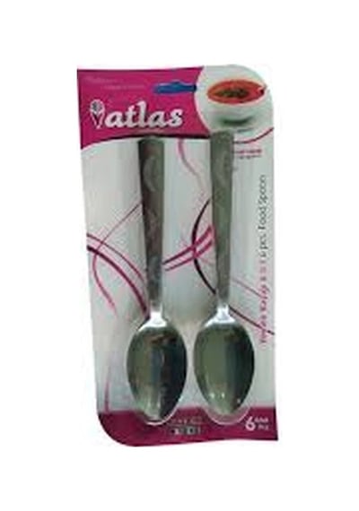 6 Parça Metal Yemek Kaşık Bx40 Çok Renkli