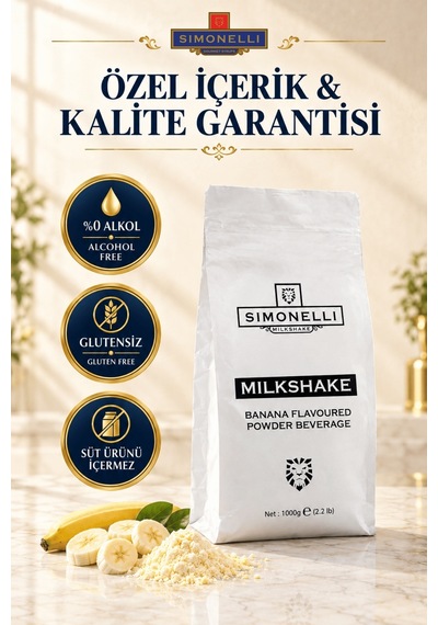 Simonelli Muz Aromalı Toz Milkshake Karışımı 1 KG