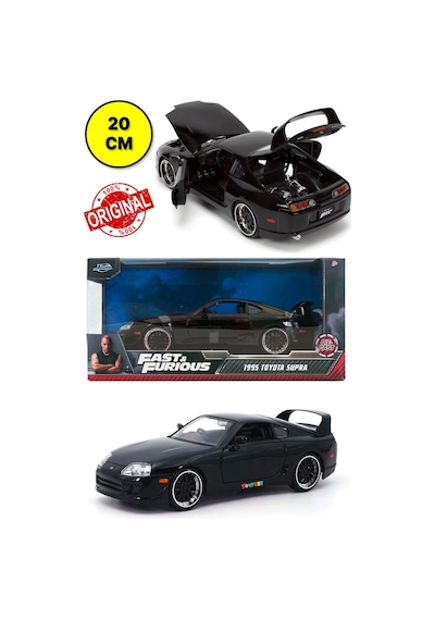 Jada Fast & Furious 1995 Supra Model Araba Siyah 1:24
