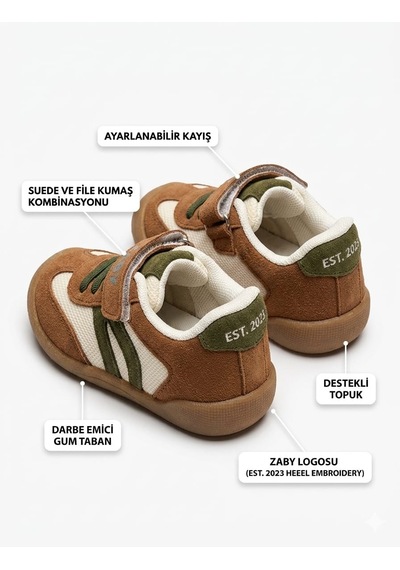 Mcdark Çocuk Unisex İlk Adım Sneaker Ayakkabı-taba