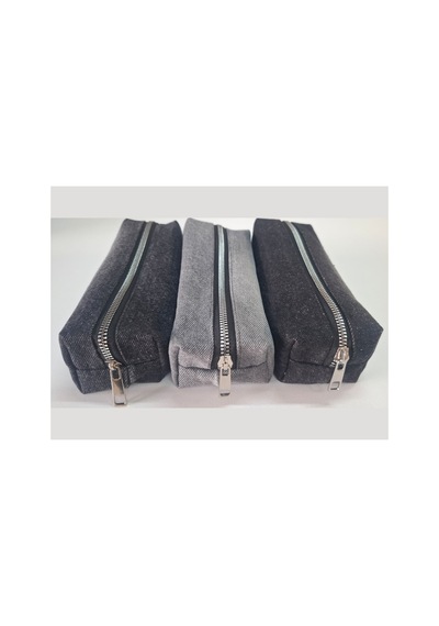 Kalemlik 3lü Set/paket Organizer Makyaj Çok Amaçlı Pinterest Okula Dönüş Çantası Tek Bölmeli Dark Denim Mix
