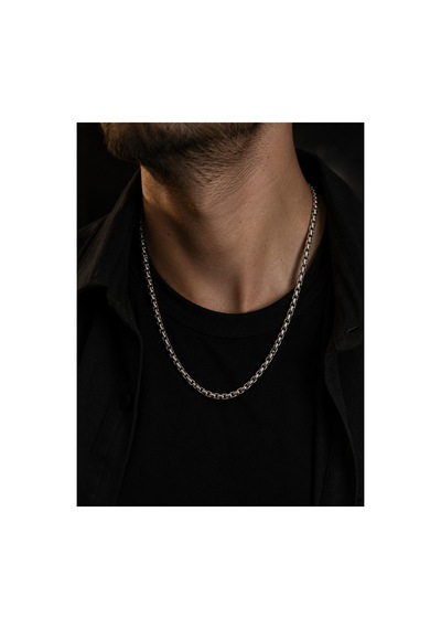 5 Mm Polo Zincir Paslanmaz Çelik Kolye Ve Bileklik Seti Erkek Klasik Tasarım Diğer