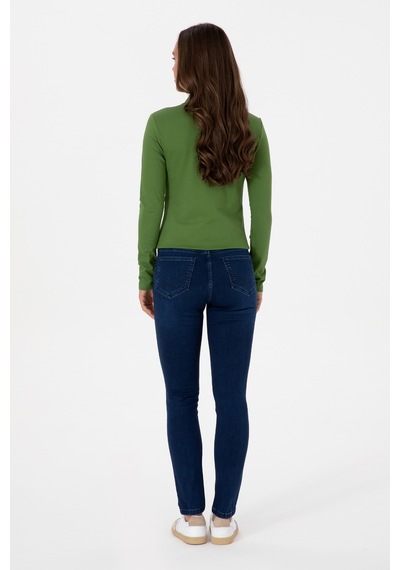 U.S. Polo Assn. Kadın Koyu Mavi Toohpick Fit Jean Pantolon 50307785-DN0023